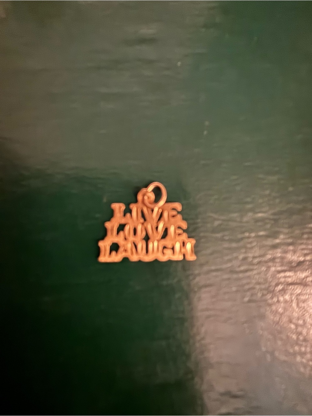 Kay Jewelers 14k solid yellow gold pendant. Live,Love,Laugh